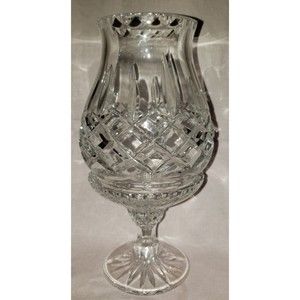 Vintage Gorham Cut Crystal King Edward Fairy Lamp Hurricane Lamp 2 Piece